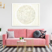 Moon Map Canvas Afdruk (Insitu (Woonkamer))