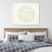 Moon Map Canvas Afdruk (Insitu (Slaapkamer))