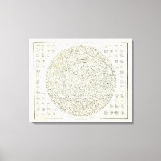 Moon Map Canvas Afdruk (Voorkant)