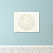 Moon Map Canvas Afdruk (Insitu (Houten vloer))