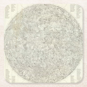 Moon Map Kartonnen Onderzetters