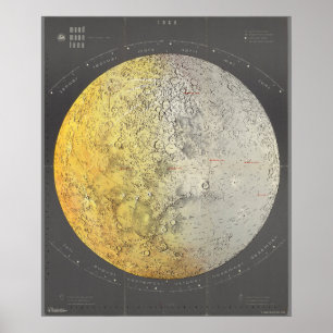  Moon Map Poster