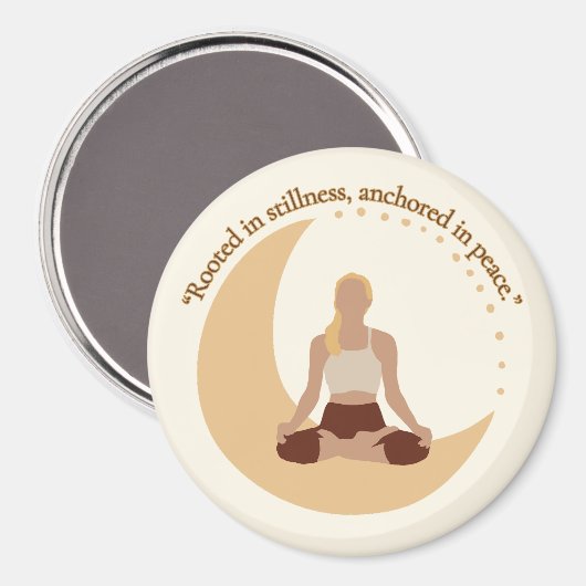 Moon Meditation – Celestial Wellness  Magneet (Voorkant / Achterkant)