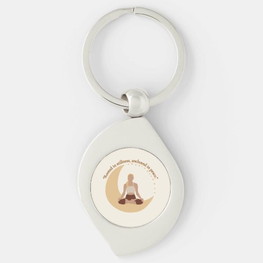 Moon Meditation – Celestial Wellness  Sleutelhanger (Voorkant)