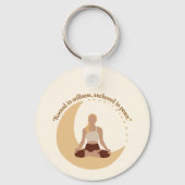 Moon Meditation – Celestial Wellness  Sleutelhanger (Voorkant)