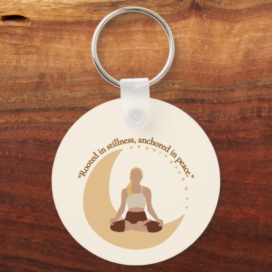 Moon Meditation – Celestial Wellness  Sleutelhanger (Voorkant)