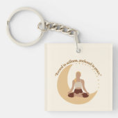 Moon Meditation – Celestial Wellness  Sleutelhanger (voorkant)