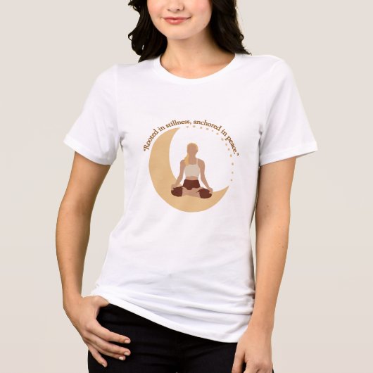 Moon Meditation – Celestial Wellness  Tri-Blend Shirt (Voorkant)