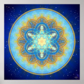 Moon Merkaba Mandala Poster (Voorkant)