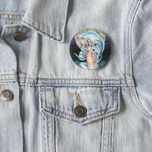 Moon Mermaid Button (In situ)