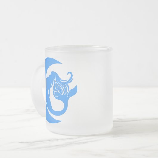 Moon Mermaid Frosted Coffee Cup Matglas Koffiemok (Voorkant links)
