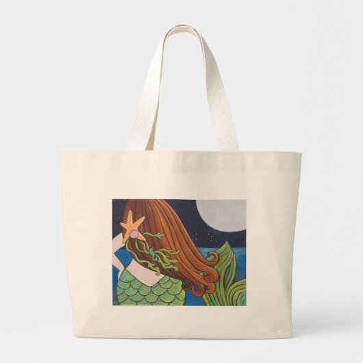Moon Mermaid Grote Tote Bag (Voorkant)