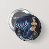 Moon mermaid ronde button 5,7 cm (Voorkant /achterkant)
