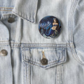 Moon mermaid ronde button 5,7 cm (In situ)