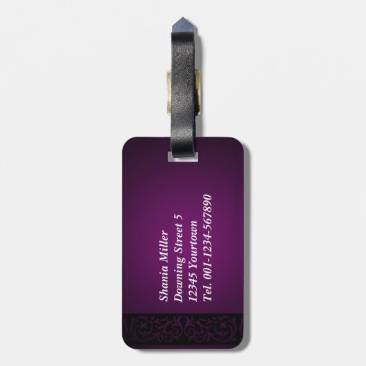 Moon met Mosque Silhouette - Bagagelabel (Achterkant verticaal)