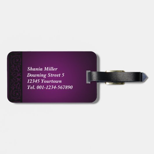 Moon met Mosque Silhouette - Bagagelabel (Achterkant horizontaal)