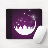 Moon met Mosque Silhouette - Mousepad Muismat (Met muis)