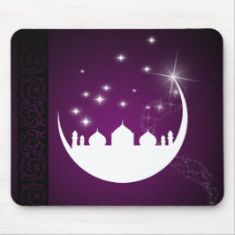 Moon met Mosque Silhouette - Mousepad Muismat