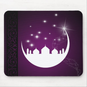 Moon met Mosque Silhouette - Mousepad Muismat