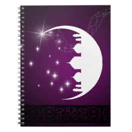 Moon met Mosque Silhouette - Notitieboek