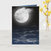 Moon met waterreflectie Dank u Kaart (Gele Bloem)