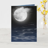 Moon met waterreflectie kaart (Gele Bloem)