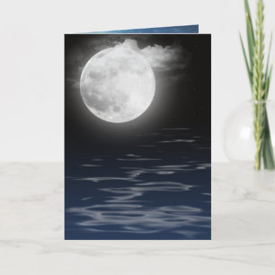 Moon met waterreflectie kaart