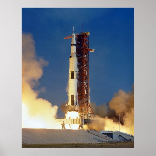 Moon Mission Spacecraft Ground Uitzicht Poster (Voorkant)