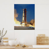Moon Mission Spacecraft Ground Uitzicht Poster (Keuken)