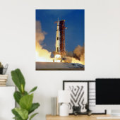 Moon Mission Spacecraft Ground Uitzicht Poster (Thuiskantoor)