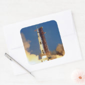 Moon Mission Spacecraft Ground Uitzicht Vierkante Sticker (Envelop)