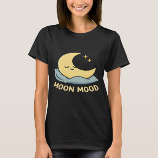 Moon Mood - Schattige slaapmaanontwerp T-shirt