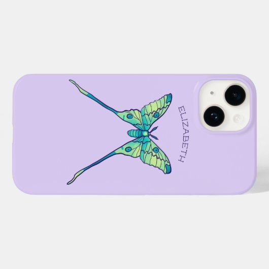 Moon Moth Magic - Paarse Vlinder Liefhebber Art Case-Mate iPhone Case (Achterkant (horizontaal))
