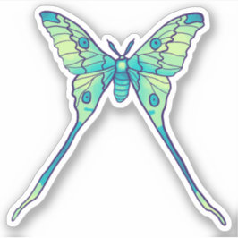 Moon Moth Magic - Vlinder Lover Art Sticker