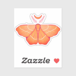 Moon Moth Witchy Night Art - Magische illustratie Sticker