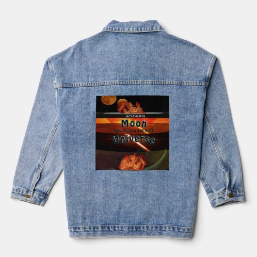 Moon Moving Into the Next Universe Denim Jacket (Achterkant)