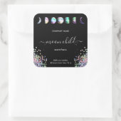 Moon Mystic Intension Celestial kristal Vierkante Sticker (Tas)