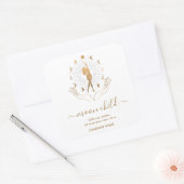 Moon Mystic Witchy Celestial Willow Soy Candle Sq Vierkante Sticker (Envelop)