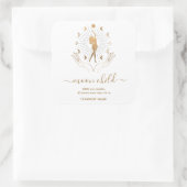 Moon Mystic Witchy Celestial Willow Soy Candle Sq Vierkante Sticker (Tas)