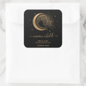 Moon Mystic Witchy Celestial Willow Tree Square St Vierkante Sticker (Tas)
