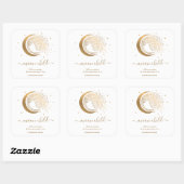 Moon Mystic Witchy Celestial Willow Tree Vierkante Sticker (Vel)