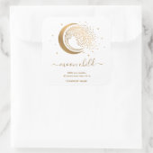 Moon Mystic Witchy Celestial Willow Tree Vierkante Sticker (Tas)