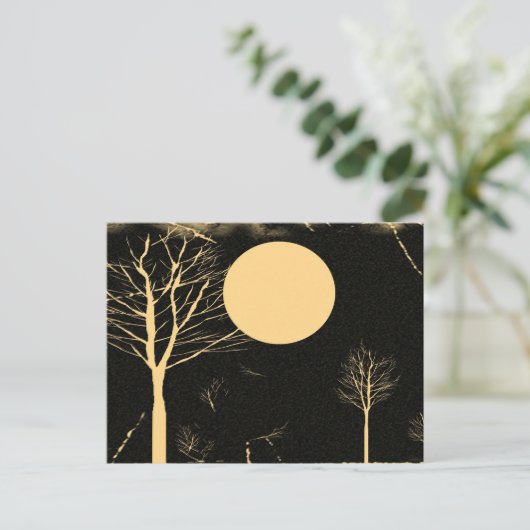  Moon Night Briefkaart (Staand voorkant)