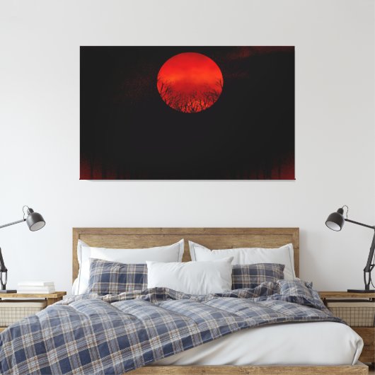 Moon Night Canvas Afdruk (Insitu (Slaapkamer))