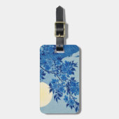 Moon Night Evening Tree Blue Moonlit Bagagelabel (Voorkant verticaal)