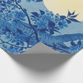 Moon Night Evening Tree Blue Moonlit Cadeaupapier (Hoek)