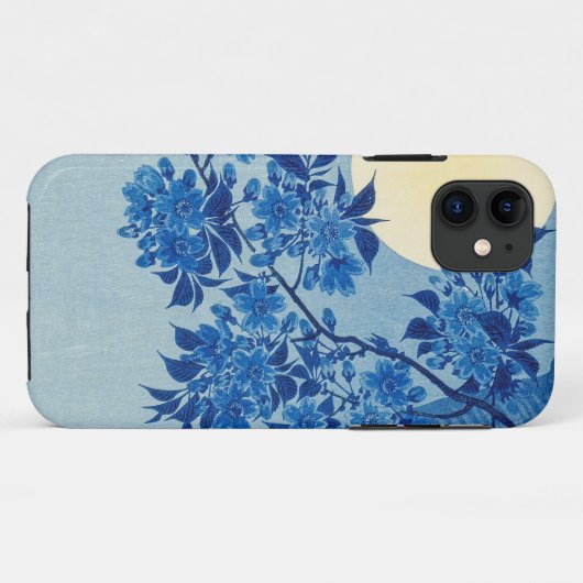 Moon Night Evening Tree Blue Moonlit Case-Mate iPhone Case (Achterkant (horizontaal))