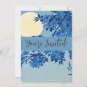 Moon Night Evening Tree Blue Moonlit Kaart (Voorkant)