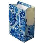 Moon Night Evening Tree Blue Moonlit Medium Cadeauzakje (Achterkant Gekanteld)