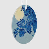 Moon Night Evening Tree Blue Moonlit Ornament (voorkant)